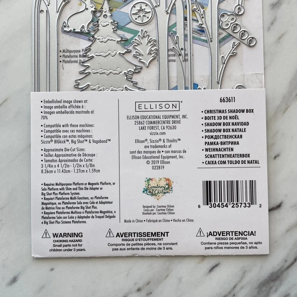 Sizzix Christmas Shadow Box Thinlets Die Set Courtney Chilson